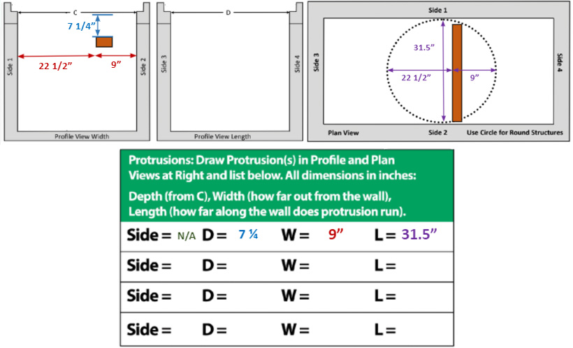 grate inlet survey guide beam protrusion measurements