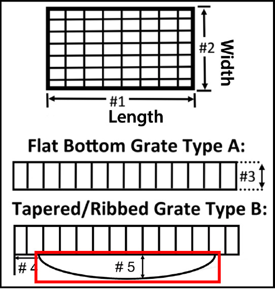 grate inlet survey guide distance to taper drawing example