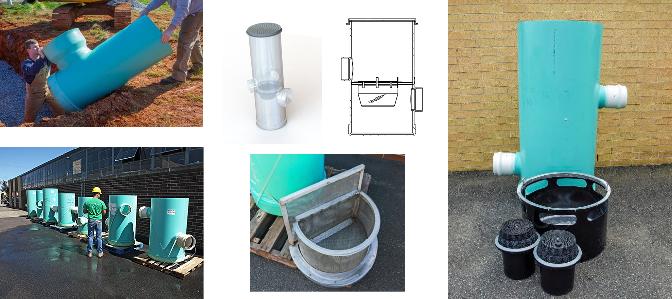green infrastructure collage downspout pretreatment