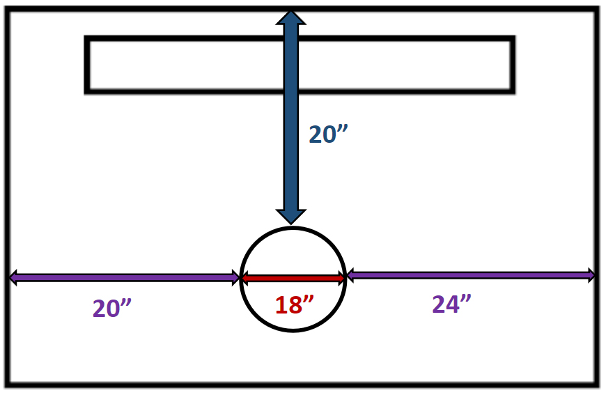 open curb inlet survey protrusion measurement plan view example