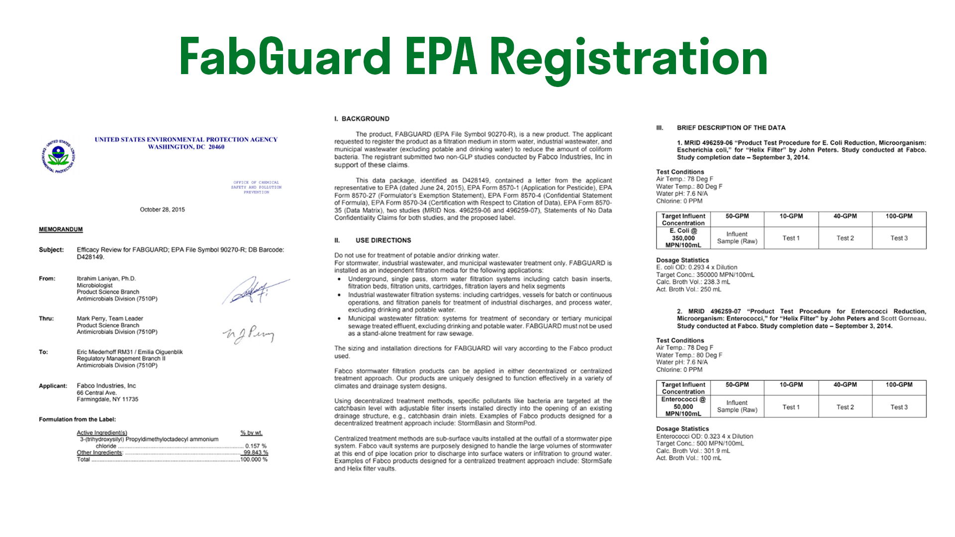 Environmental Protection Agency Registration