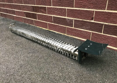 fabco industries trench drain stormwater filter system trash and debris capture device no pipe back side