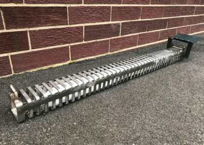 fabco industries trench drain stormwater filter system trash and debris capture device no pipe front end