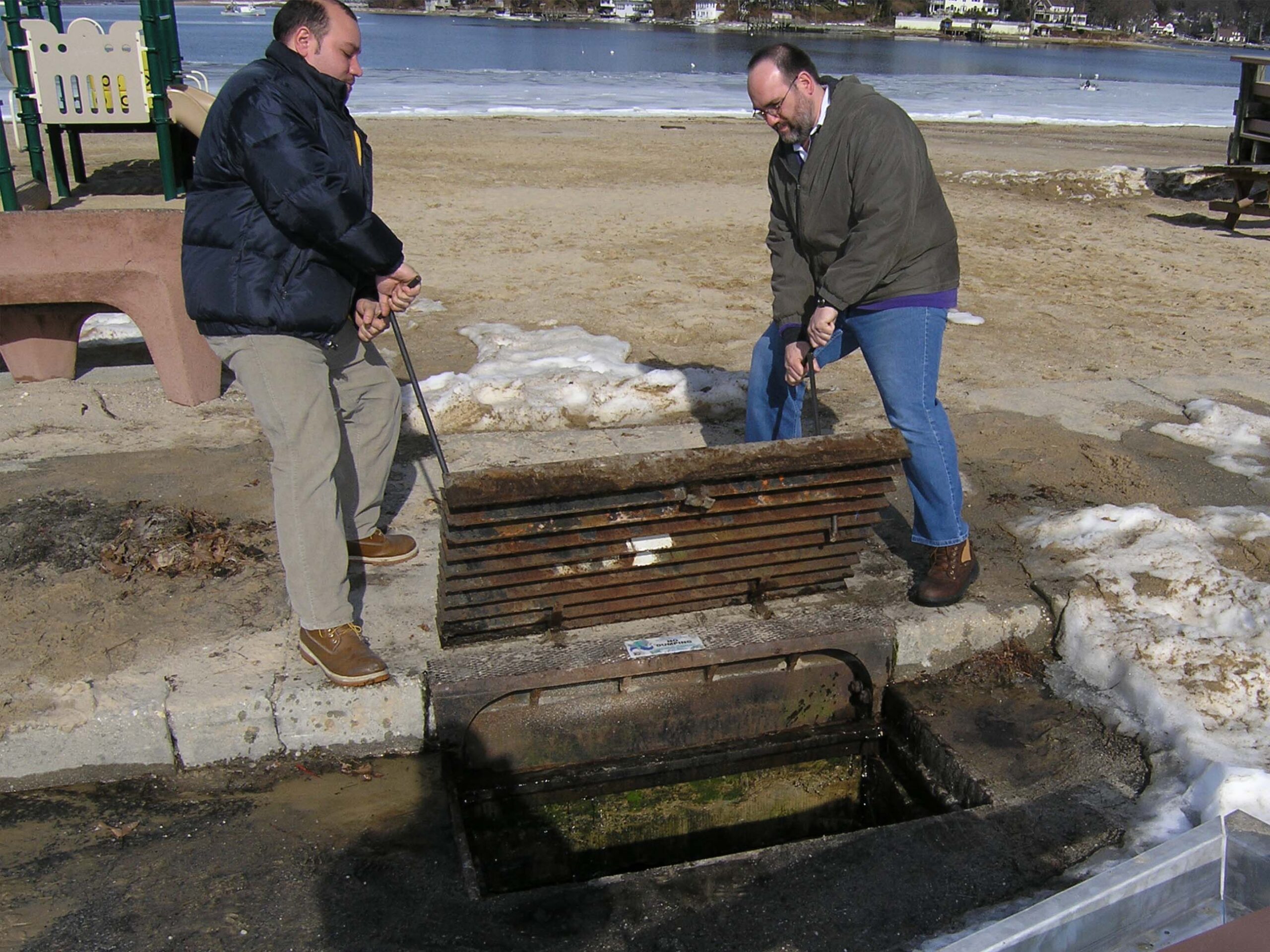 golds beach stormwater grate removal for stormbasin installation