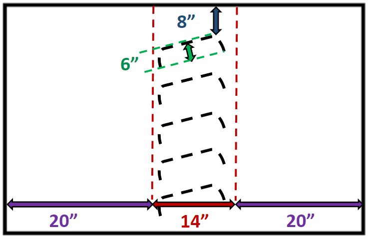 open curb inlet survey protrusion measurement plan view example 2