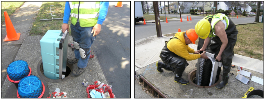 open curb inlet survey unit fit in manhole