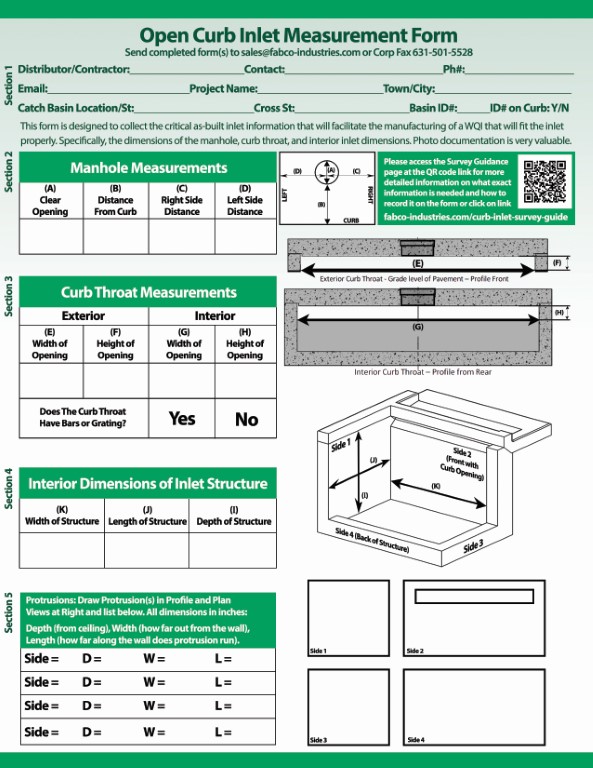 Fabco Industries Open Curb Inlet Survey