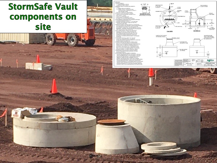 fabco industries stormsafe water quality vault components on site