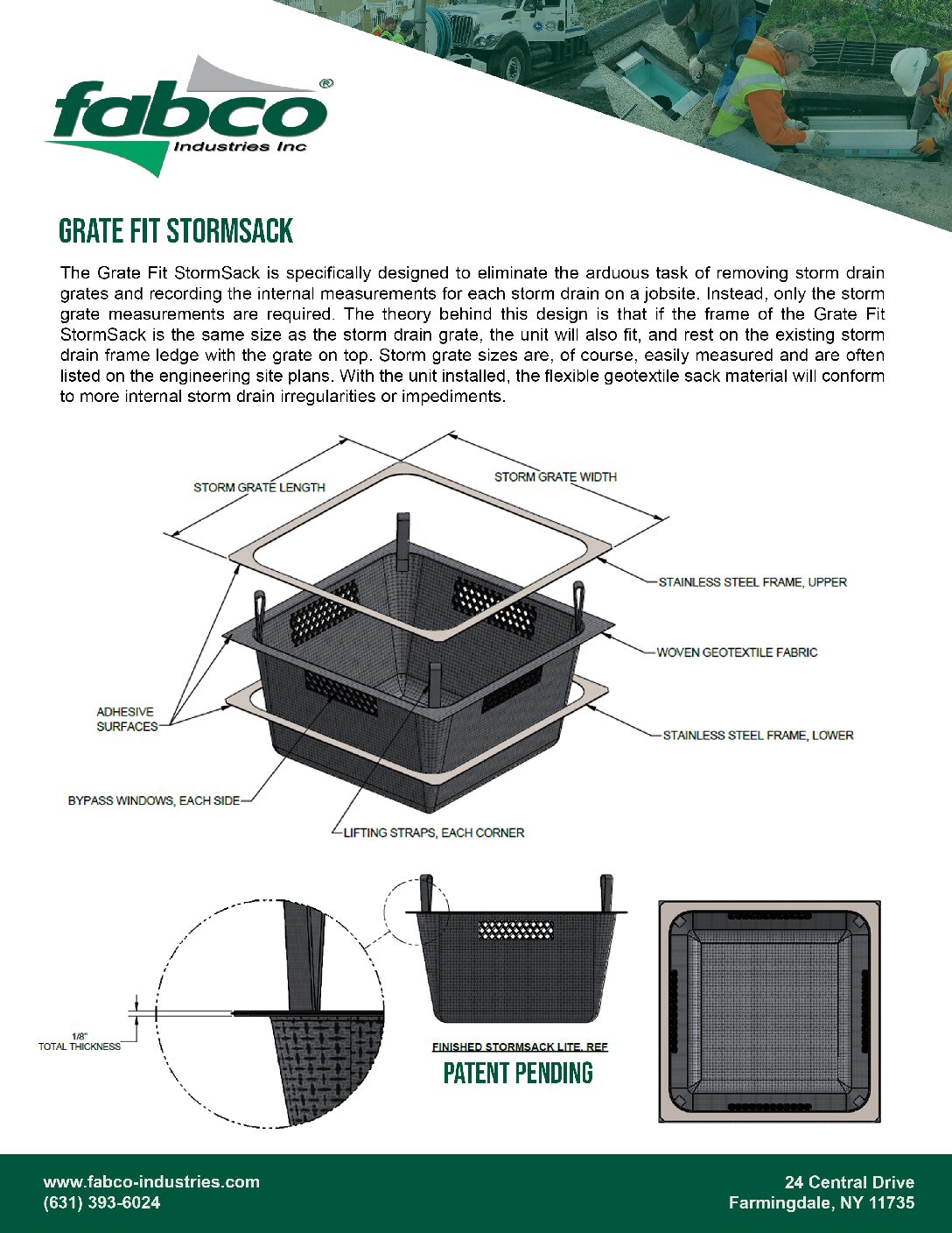 Grate Fit StormSack Brochure pdf