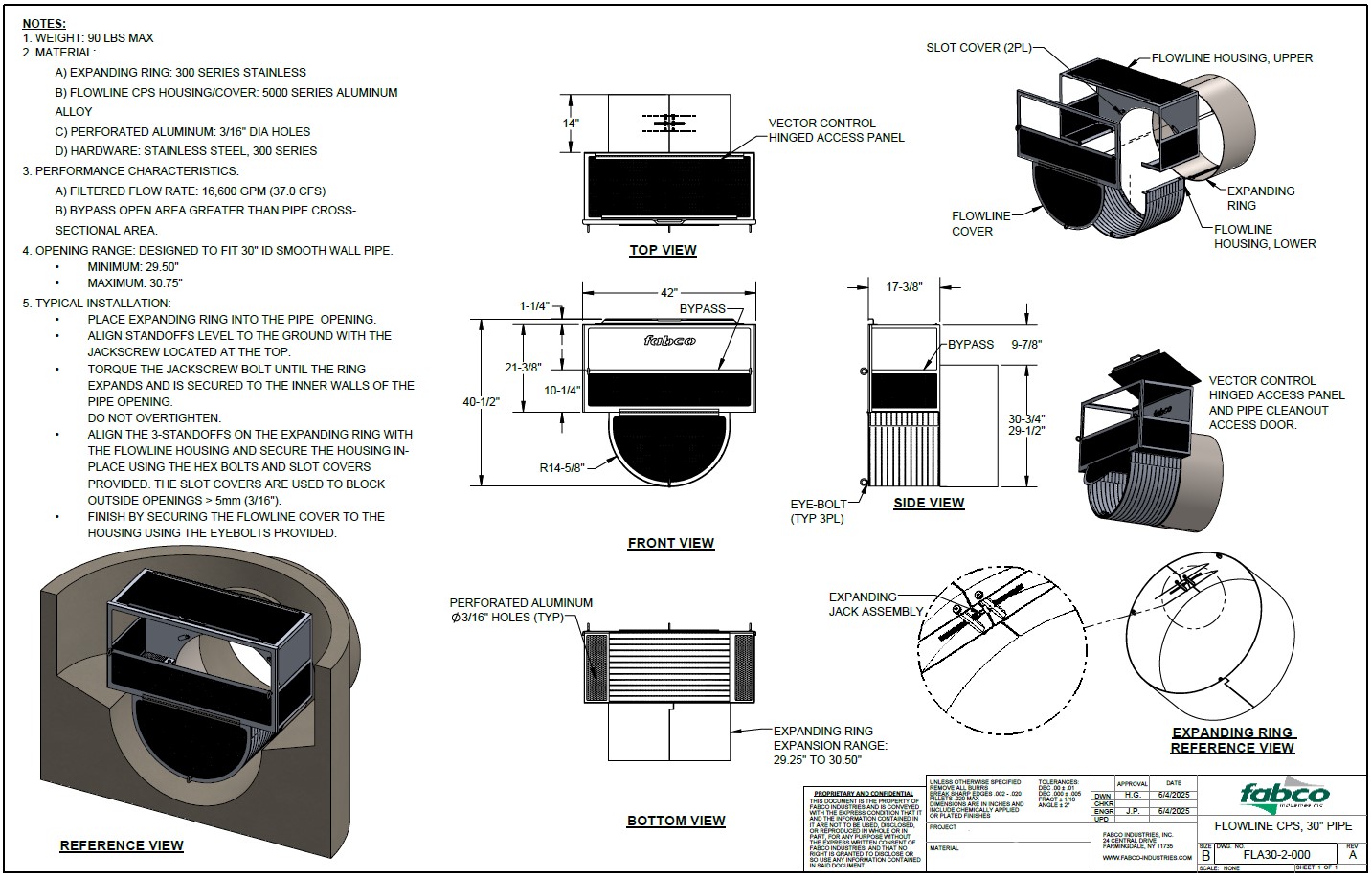 Flowline protection for curved bottom channel Drawing